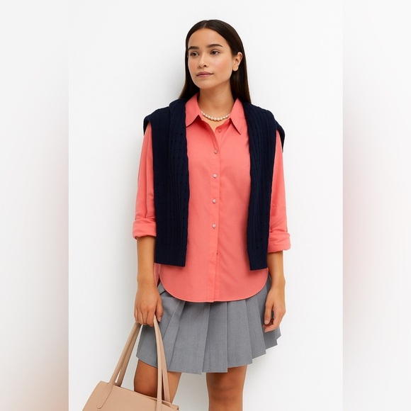 Aritzia Tops - Babaton | Aritzia | Tencel Lyocell Coral Button Down Shirt Small
